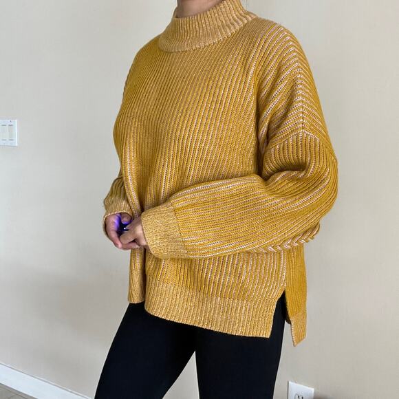 TOPSHOP Mock Neck Sweater in Mustard Size 8-10 Petite - Picture 11 of 11